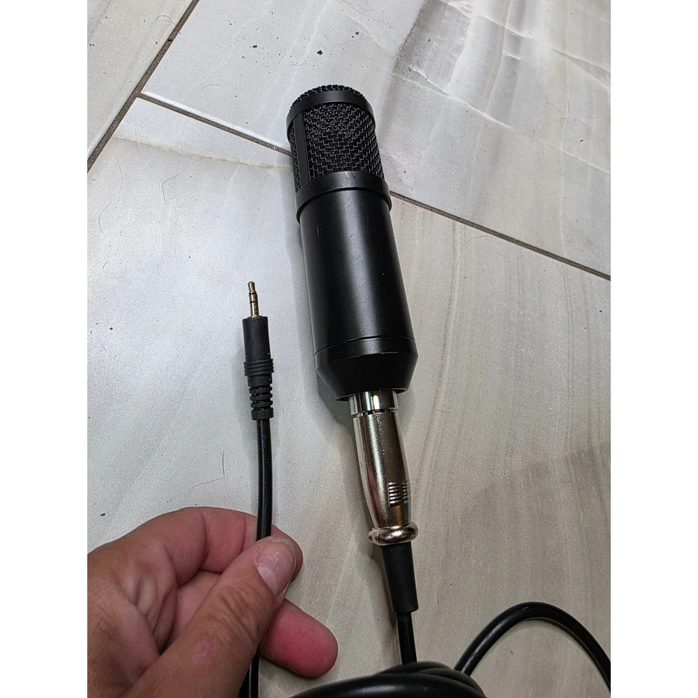 Professional Condenser Microphone Black XLR to 3.5mm Jack Low Noise Cable Mic G3